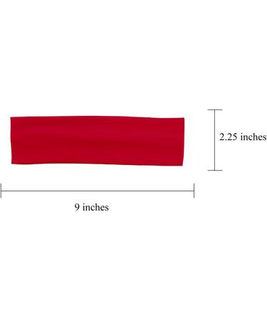 Styla Hair 10 Pack Stretch Non-Slip Headbands - True Red for Sports, Yoga, Gym & Casual Wear - Buy Online on SooperMarket.com