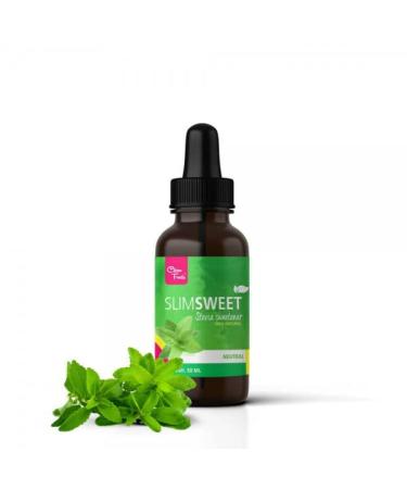 CleanFoods Slimsweet Stevia Sweetener 50 ml 0% Sugar and 0 Calories Free from Gluten Fat and Lactose