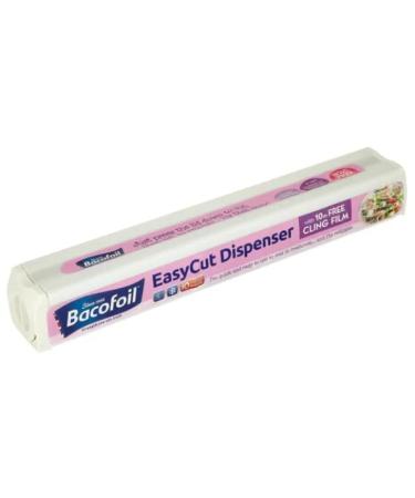 Bacofoil Refillable EasyCut Cling Film Dispenser with 10m Starter Roll