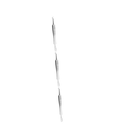 FOYTOKI 9 Pcs Clip Comedone Pimple Extractor Blackhead Tweezers Tool Blackheads Silver Stainless Steel