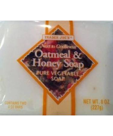 Trader Joe's Oatmeal & Honey Soap Pure Vegetable Soap 2 pack 4 bars total