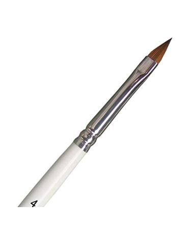 Gel brush cat tongue size.4 real hair brush red marten perfect for the gel structure on the fingernail modeling flat light spitzer gel brushes