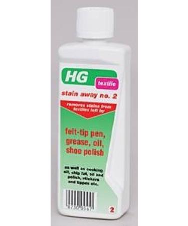 HG stain away no. 2 for stains caused by marker pens grease oil shoe polish etc.