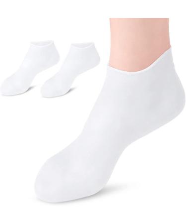 1Pair Moisturizing Socks Overnight Spa Cotton Socks Treatment Intensive Repair Dry Cracked Feet White XL - Buy Online on SooperMarket.com