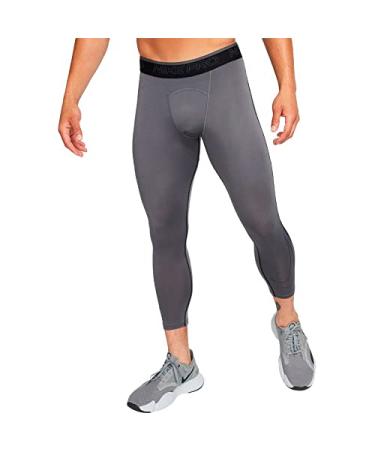 Nike Men's Pro Dri-Fit 3/4 Length Training Tights Large Gray