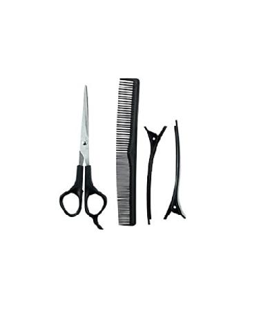 Professional Barber Set of Scissors and Hair Comb for Hairdressing Hair Cutting Thinning and Texturizing Perfect for Salon and Home Use (4pc Hair Cutting Set)