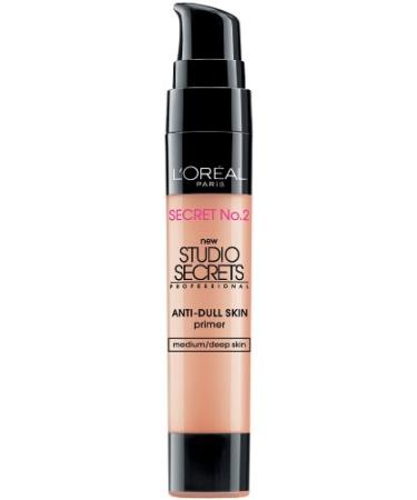 L'oreal Studio Secrets Professional Color Correcting Primers  Anti-dull for Medium/deep Skin  0.68-Fluid Ounce Anti-Dull Medium/Deep