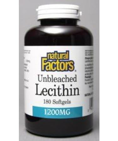Lecithin 1200mg-Unbleached (180Capsules) Brand: Natural Factors - Buy Online on SooperMarket.com