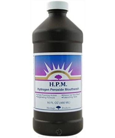 Heritage Hydrogen Peroxide Mouthwash 16oz (Pack of 4) - Natural Oral Care Solution - Buy Online on SooperMarket.com