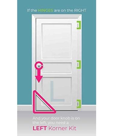 Kitty Korner Door DIY Install - Left Swing Kit | Easy Interior Cat Door Installation | Create Safe Space for Cat - Buy Online on SooperMarket.com