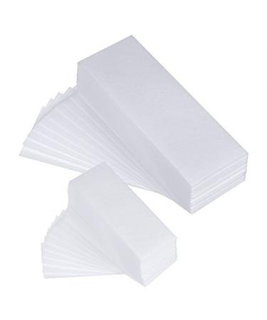 Mudder 200 Pieces Wax Strips Hair Removal Waxing Strips Facial Body Epilating Strips Non Woven Wax Strip, Small and Large (100 Pieces Each)
