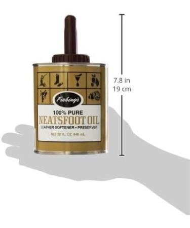 Fiebing's Pure Neatsfoot Oil 32 oz | Leather Softener | Comes with Applicator - Buy Online on SooperMarket.com