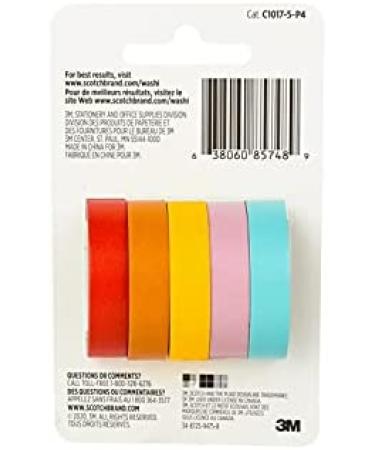 Scotch Washi Tape  Summer Design  5 Rolls  Great for Bullet Journaling  Scrapbooking and DIY Dcor (C1017-5-P4) - Buy Online on SooperMarket.com