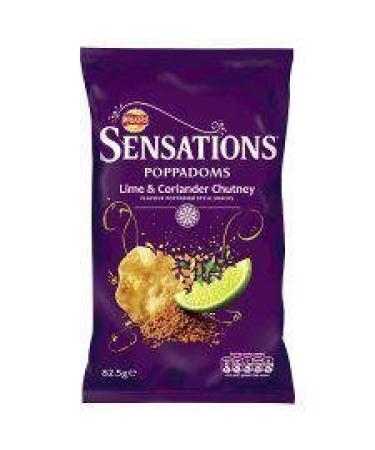 Walkers Sensations Poppadoms Lime & Coriander Chutney 82.5G by Walkers