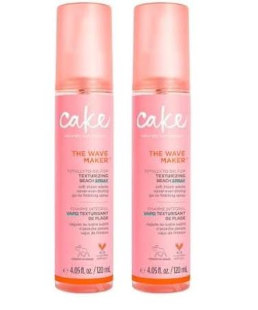 Cake Beauty The Wave Maker Texturizing Beach Spray 4 Ounce (Pack of 2)