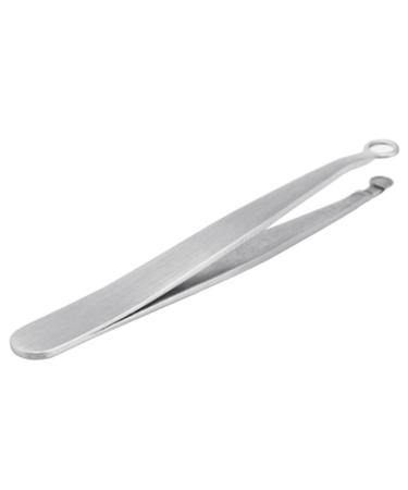 Nose Hair Tweezers Stainless Steel Round Tip Face Hair Remover Eyelash Eyebrow Tweezers Eyelash Tweezers