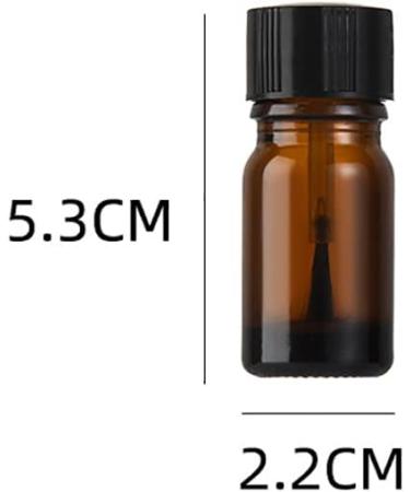 JIHUOO 5ml Empty Nail Polish Bottles - Glass Nail Polish Containers with Brush - Pack of 5 - Buy Online on SooperMarket.com