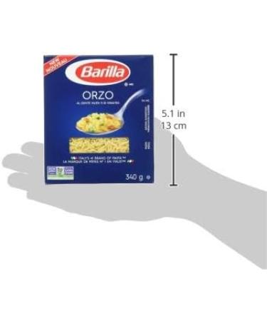 Barilla Orzo Soup Cuts Pasta | 340 Grams (Pack Of 16) | Rice Shaped Noodles for Soups Sauce and Salad | Non-GMO Pasta Made with Durum Wheat Semolina | Enriched with Iron and B Vitamins | Kosher Certified - Buy Online on SooperMarket.com
