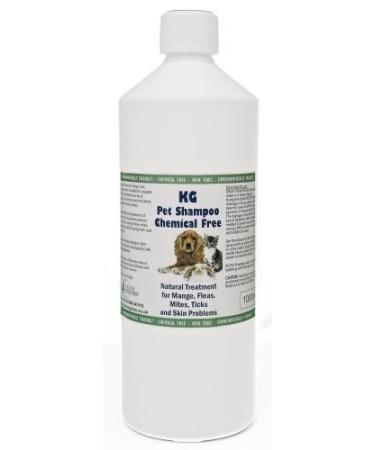 KG Wash & Go No Rinse Pet Shampoo 1000ml. Rids & Protects from Mange Fleas Ticks Mites & Itchy Skin Problems Promotes Hair Re-Growth. SLS Paraben Pesticide & Chemical Free