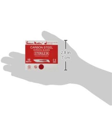 Swann-Morton 0201 Surgical Scalpel Blade #10 - Sterile Carbon Steel 100 Count Foil Packs for Medical Professionals - Buy Online on SooperMarket.com