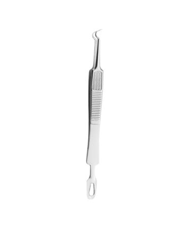 Beavorty 3pcs Clip Remover Pimple Remover Curved Pimple Tweezers Pimple Extractor Extruder Metal