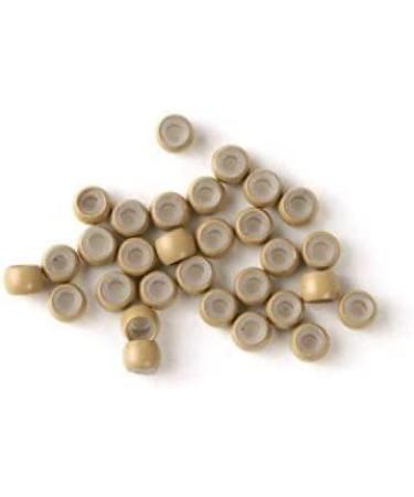 400pcs Light Brown Silicone Lined Nano Rings for Hair Extensions - Vlasy Micro Nano Beads - Buy Online on SooperMarket.com