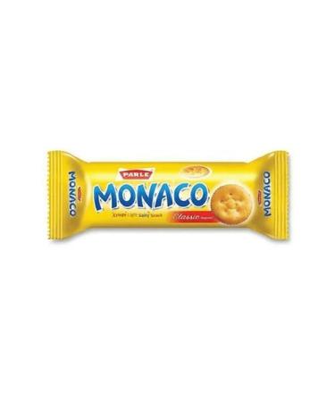 Parle Monaco Biscuits - 63.3g (Pack of 12) | Light & Crispy Salted Snack | Classic Salted Flavor | Perfect Balance of Flavor