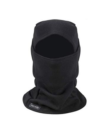 Warm Fleece Balaclava Windproof Ski Mask Cold Weather Face Mask Motorcycle Balaclava Hood Warmer Winter Sports Cap Black