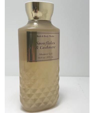 Bath and Body Works Snowflakes & Cashmere Shower Gel Body Wash with Aloe and Vitamin E 10 Ounce Full Size Diamond Plate Bottle