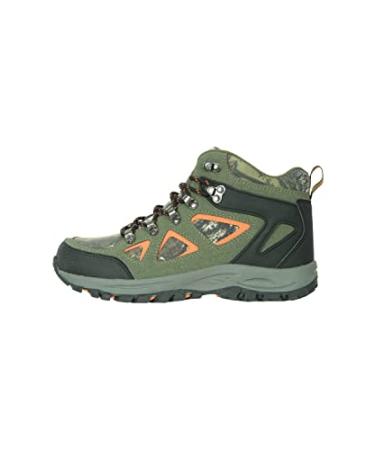 Mountain Warehouse Waterproof Kids Boots - Breathable Hiking Shoes 4 Big Kid Khaki