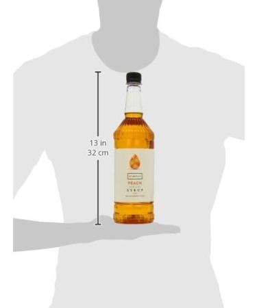 Simply Peach Syrup Vegan & Nut Free Flavoured Syrup for Coffee Cocktails & Baking (1 Litre) - Buy Online on SooperMarket.com