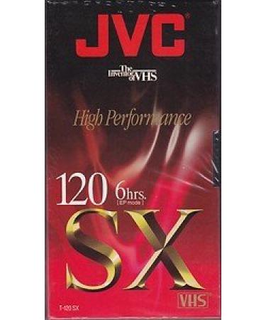 JVC T-120 SX 6 Hour VHS Cassette Tape - Blank - 4 pack
