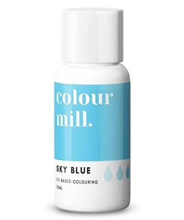 COLOUR MILL Oil Based Food Colouring 20ml Colours all Icings Chocolate Dough and more (Sky Blue)