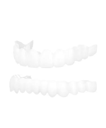 Denture sets (upper and lower jaw) Simulation of non-retaining whitening temporary dentures (with brackets)