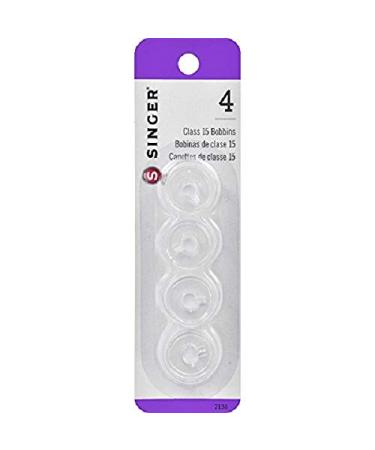 Singer Bobbins Class 15 Transparent 4-Count 1-pack