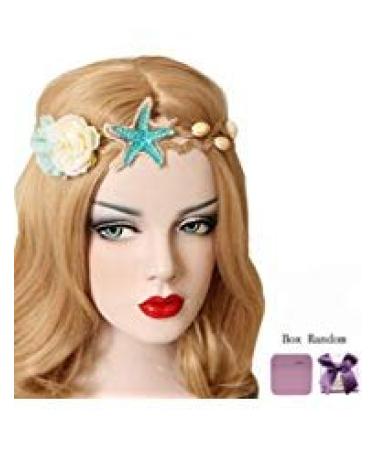 Bodermincer Fashion Women Girls Beach Starfish Shell Flower Hemp Rope Hair Band Mermaid Hair Accessories Mermaid Hair Band Mermaid Headband