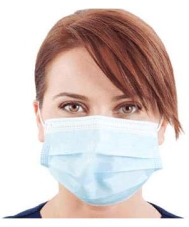 Buy Disposable 3-Layer Breathable Ear-Loop Face Masks - Made in USA Latex Free Adjustable Nose Stripe - Box of 50 | International Shipping Available - Buy Online on SooperMarket.com