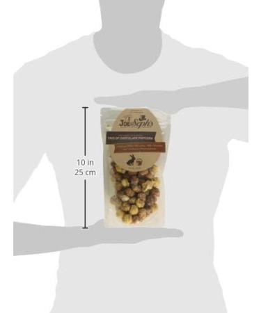 Joe & Seph's Trio of Chocolate Popcorn Pouch - 80g | Gourmet Air-Popped Sweet Snack | Movie Night and Party Treats - Buy Online on SooperMarket.com