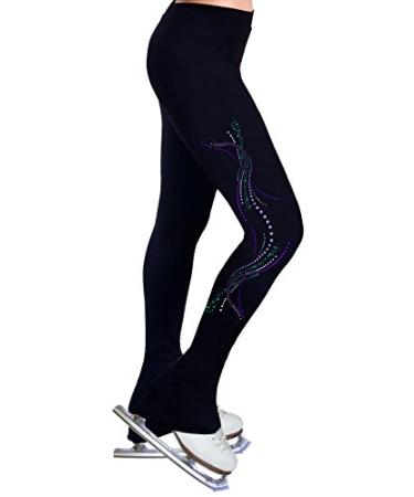 NY2 SPORTSWEAR Figure Skating Practice Pants with Spangles S116 - Child Sizes Small