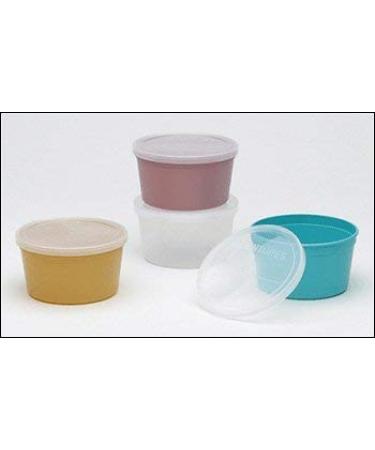 Denture Cup with Lid - Turquoise  set of 2
