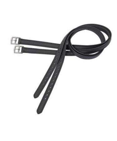 Solibel BUSSE stirrup leathers Soft-Curved dark brown fitting: stainless steel length 150 cm
