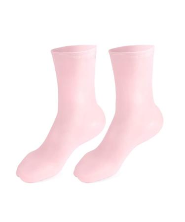 Spa socks size S reusable silicone gel washable masks as desired soft feet use the care of your organic natural moisturizing against pink s (35-39)