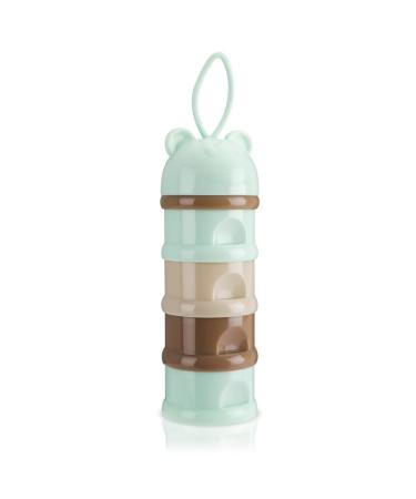RosewineC Milk Powder Dispenser with 4 Separate Twist Portable Formula Dispenser Container 240ml Baby Feeding Travel Storage Container Box for Travel and Outdoor Activities