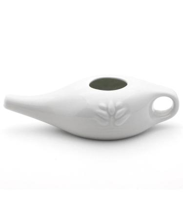 lioapoiul Ceramic Neti Pot Rinsing Nose Washing Professional Yoga Stuff Irrigator Dust Remover Spout Removing Tools Cleaning Outdoor White
