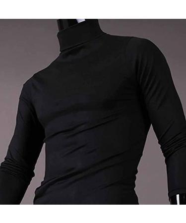 Men's Slim Fit Black Turtleneck Sweater | Casual Long Sleeve Top | Breathable & Cozy | Medium - Buy Online on SooperMarket.com