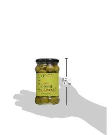 Divina Organic Pitted Green Olives 5.3 oz - Premium Quality, USDA Certified, Mediterranean Flavors - Buy Online on SooperMarket.com