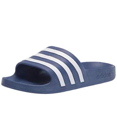 adidas Unisex-Adult Adilette Aqua Slides Sandal 8 Crew Blue/White/Crew Blue