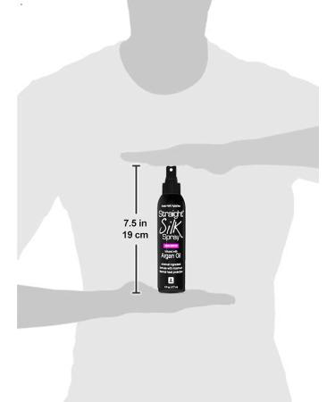 Moroccan Argan Oil Straight Silk Spray (6oz) | Heat Protectant up to 450 F | Alcohol-Free Hair Straightener & Detangler | Made in USA - Buy Online on SooperMarket.com