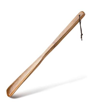TungSam 15 inches Wooden Shoe Horn. Long Handle Shoehorn. Easy to Use and Carry. (Wooden)