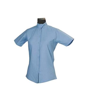 TuffRider Girl's Starter Short Sleeve Show Shirt, Light Blue, 6